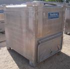 Used Custom Metal Craft Powder Stackable Tote Bin, Approximately 50 Cubic Feet, Aluminum. 48