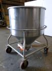 Used Expert Steel Fabricators Powder Tote Bin, Approximately 35 Cubic Feet, 304 Stainless Steel. 46