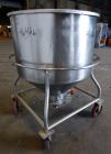 Used Expert Steel Fabricators Powder Tote Bin, Approximately 35 Cubic Feet, 304 Stainless Steel. 46