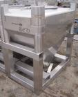 Used GEI Gallay Stackable Tote Bin, Approximately 20 Cubic Feet, Stainless Steel. 43-1/2