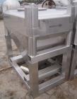 Used GEI Gallay Stackable Tote Bin, Approximately 20 Cubic Feet, Stainless Steel. 43-1/2