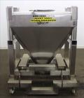 Used GEI Gallay Stackable Powder Tote Bin, Approximately 10 Cubic Feet, 316 Stainless Steel. Approximately 48