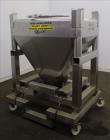 Used GEI Gallay Stackable Powder Tote Bin, Approximately 10 Cubic Feet, 316 Stainless Steel. Approximately 48