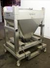 Used GEI Gallay Stackable Powder Tote Bin, Approximately 10 Cubic Feet, 316 Stainless Steel. Approximately 48
