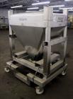 Used GEI Gallay Stackable Powder Tote Bin, Approximately 10 Cubic Feet, 316 Stainless Steel. Approximately 48