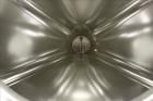 Used GEI Gallay Stackable Powder Tote Bin, Approximately 10 Cubic Feet, 316 Stainless Steel. Approximately 48