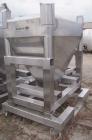 USED: GEI Galley stackable tote bin, approximately 20 cubic feet,stainless steel. 43-1/2