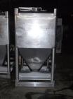 Used Gallay Stackable Tote Bin, 65 cubic feet (2000 liter), 316 stainless steel. 51-1/2