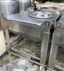 Used- Hoover Industrial Tote Bin, 304 Stainless Steel. Approximate 48