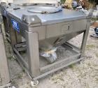 Used-Hoover Industrial Tote Bin, 304 Stainless Steel. Approximate 48