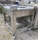 Used Hoover Industrial Tote Bin, 304 Stainless Steel. Approximate 48
