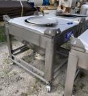Used Hoover Industrial Tote Bin, 304 Stainless Steel. Approximate 48