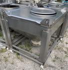 Used-Hoover Industrial Tote Bin, 304 Stainless Steel. Approximate 48