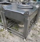 Used Hoover Industrial Tote Bin, 304 Stainless Steel. Approximate 48