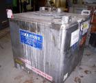 Used- Hoover Liquid Tote Bin, 46.7 cubic feet (395 Gallon), Stainless steel. Rated 9.5 psi. 47