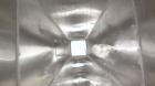 Used Mid-States Manufacturing & Engineering Powder Tote Bin, 304 Stainless Steel. Approximate 56.8 cubic feet capacity. 53” Long x 44” wide x 27.5” straight side x 35” coned bottom. 23” Diameter top ...