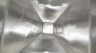 Used Mid-States Manufacturing & Engineering Powder Tote Bin, 304 Stainless Steel. Approximate 56.8 cubic feet capacity. 53” Long x 44” wide x 27.5” straight side x 35” coned bottom. 23” Diameter top ...