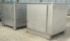 Used Custom Powder Systems Open Top Rolled Lip Bin, 49.4 cubic feet, 304L stainless steel. 42’’ wide x 48’’ long x 48’’ deep. Mounted on stainless steel legs.