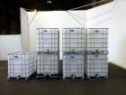 Used- Lot of 7 Tote Bins, 264 Gallon, Poly IBC.