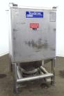 Used Custom Metalcraft TransStore Transportable Powder Tote, Approximate 60 Cubic Feet (448 gallon), Model 512697, 316L Stainless Steel. 48