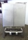 Used Custom Metalcraft TransStore Transportable Powder Tote, Approximate 60 Cubic Feet (448 gallon), Model 512697, 316L Stainless Steel. 48