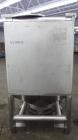 Used Custom Metalcraft TransStore Transportable Powder Tote, Approximate 60 Cubic Feet (448 gallon), Model 512697, 316L Stainless Steel. 48