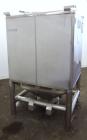 Used Custom Metalcraft TransStore Transportable Powder Tote, Approximate 60 Cubic Feet (448 gallon), Model 512697, 316L Stainless Steel. 48