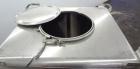Used Custom Metalcraft TransStore Transportable Powder Tote, Approximate 60 Cubic Feet (448 gallon), Model 512697, 316L Stainless Steel. 48