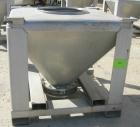 USED: Tote Systems tote bin, 23 cubic feet, 304 stainless steel. 48