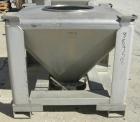 USED: Tote Systems tote bin, 23 cubic feet, 304 stainless steel. 48
