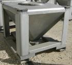 USED: Tote Systems tote bin, 23 cubic feet, 304 stainless steel. 48