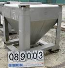 USED: Tote Systems tote bin, 35 cubic feet, 304 stainless steel. 48