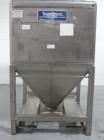 Used Transtore Tote Bin, 60 cubic feet, stainless steel construction, approximately 48