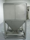 Used Transtore Tote Bin, 60 cubic feet, stainless steel construction, approximately 48