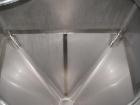 Used Transtore Tote Bin, 60 cubic feet, stainless steel construction, approximately 48