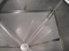 Used Transtore Tote Bin, 60 cubic feet, stainless steel construction, approximately 48