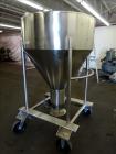 Used United Utensils Powder Tote Bin, Approximate 20 Cubic Feet, 304 Stainless Steel. Approximately 48