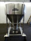 Used United Utensils Powder Tote Bin, Approximate 20 Cubic Feet, 304 Stainless Steel. Approximately 48