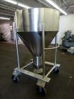 Used United Utensils Powder Tote Bin, Approximate 20 Cubic Feet, 304 Stainless Steel. Approximately 48