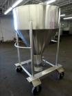 Used United Utensils Powder Tote Bin, Approximate 20 Cubic Feet, 304 Stainless Steel. Approximately 48