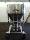 Used United Utensils Powder Tote Bin, Approximate 20 Cubic Feet, 304 Stainless Steel. Approximately 48