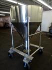 Used- United Utensils Powder Tote Bin, Approximate 20 Cubic Feet, 304 Stainless Steel. Approximately 48