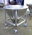 Used United Utensils Hopper Tote, Approximate 17 Cubic Feet, 304 Stainless Steel. Approximate 52