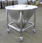 Used United Utensils Hopper Tote, Approximate 17 Cubic Feet, 304 Stainless Steel. Approximate 52