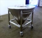Used United Utensils Hopper Tote, Approximate 17 Cubic Feet, 304 Stainless Steel. Approximate 52
