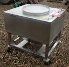 Used- Stainless Steel Transport Hopper/Bin, Approximate 20 Cubic Foot Capacity.