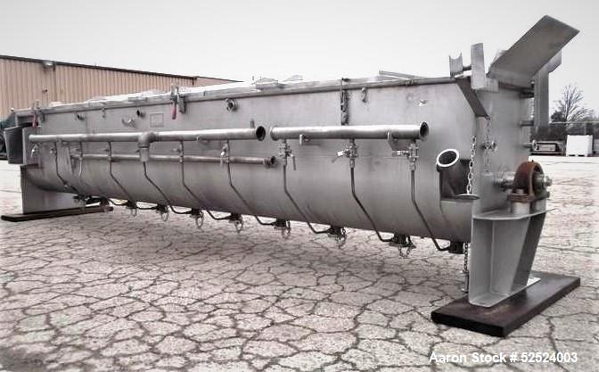 Used CSE Steam Injected Screw Cooker / Blancher – 20" x 14' Stainless Steel