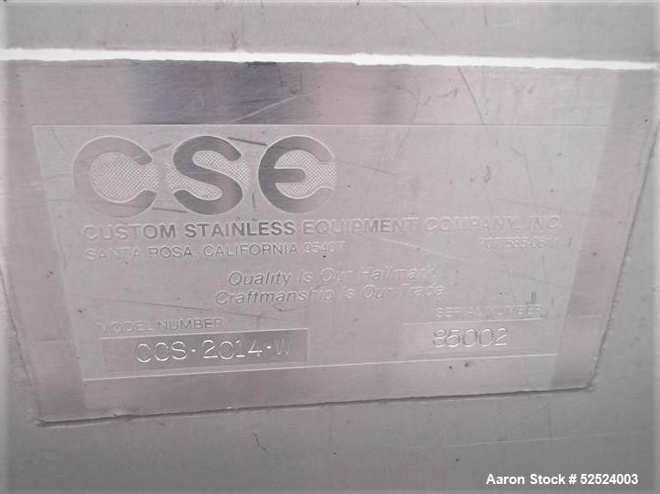 Used CSE Steam Injected Screw Cooker / Blancher – 20" x 14' Stainless Steel