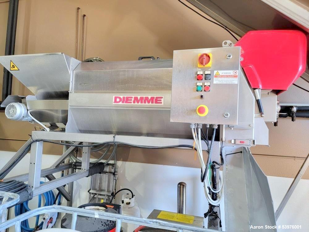 Used Diemme Kappa 15 Destemmer Crusher – 8–13 TPH, Stainless, Adjustable Rollers, 2005