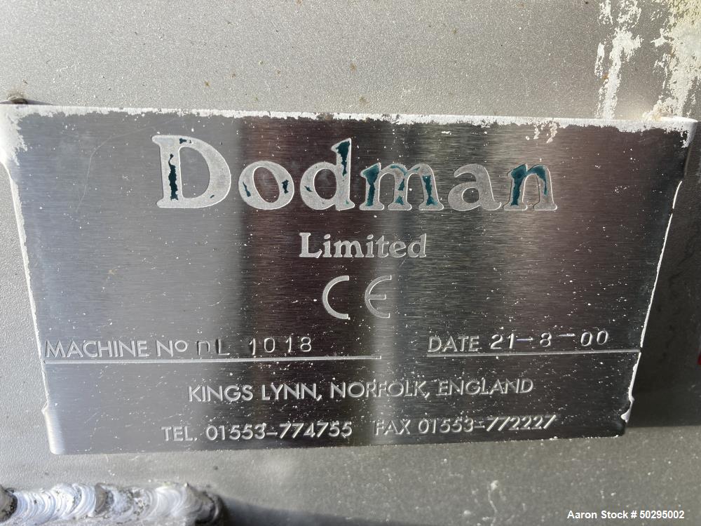 Used Dodman Ltd. Model DST 010 Rotary Drum Blanching System